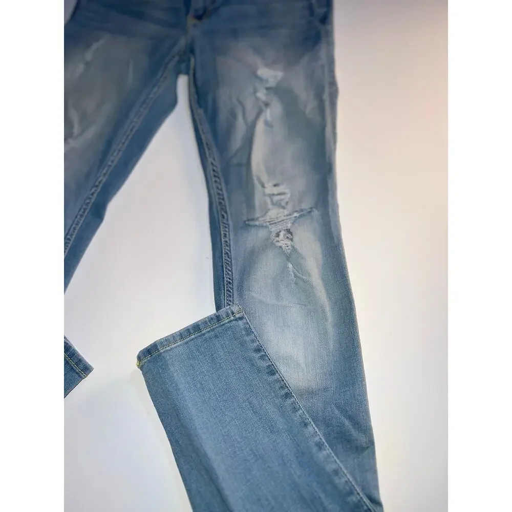 Hollister women’s distressed low rise super skinny blue jeans - Picture 3 of 12